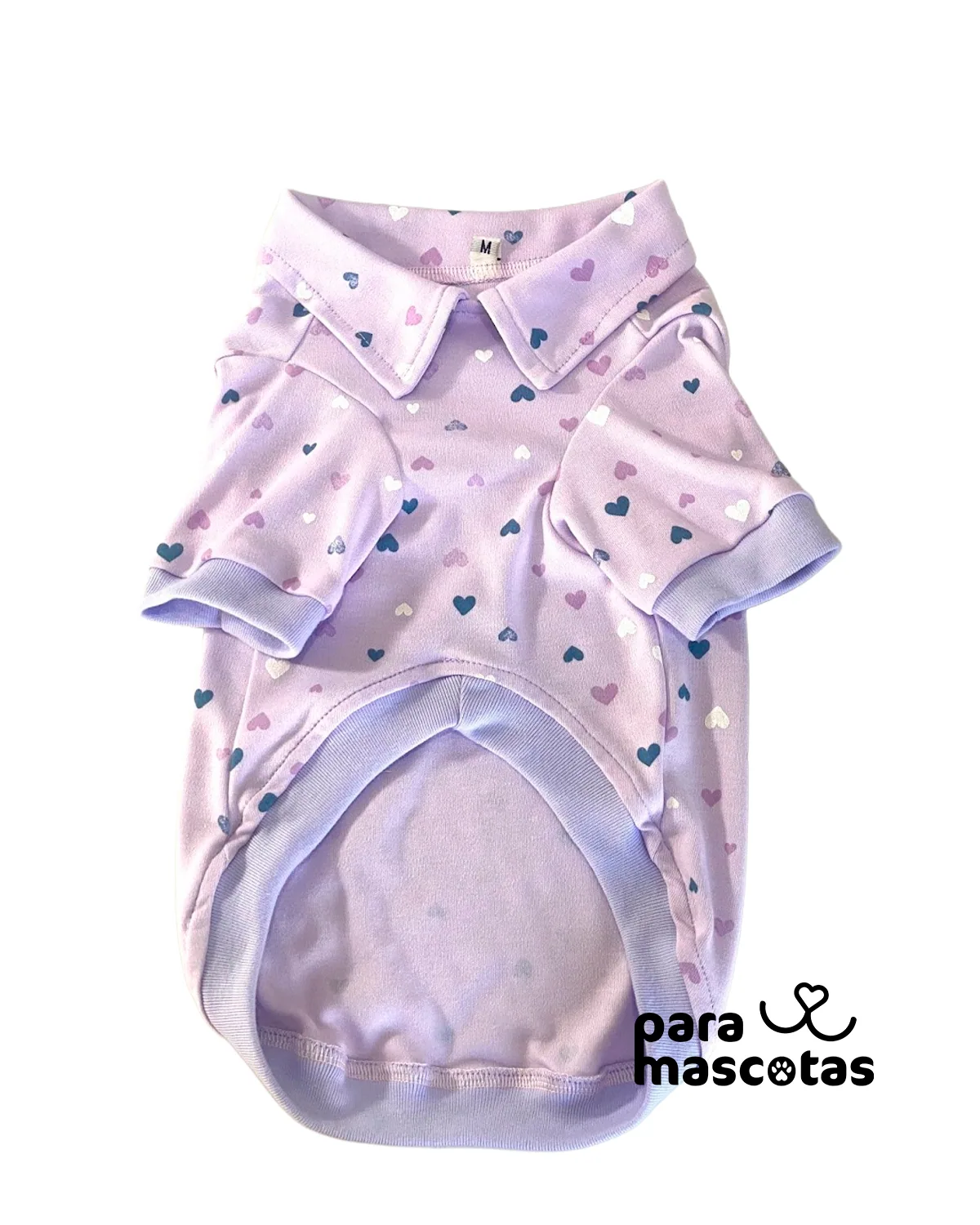 ParaMascotas Camiseta Polo Corazón Morada M ropa Perro en ParaMascotasEC