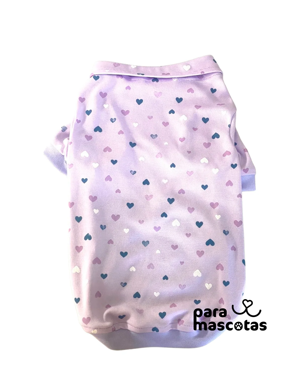 ParaMascotas Camiseta Polo Corazón Morada M ropa Perro en ParaMascotasEC