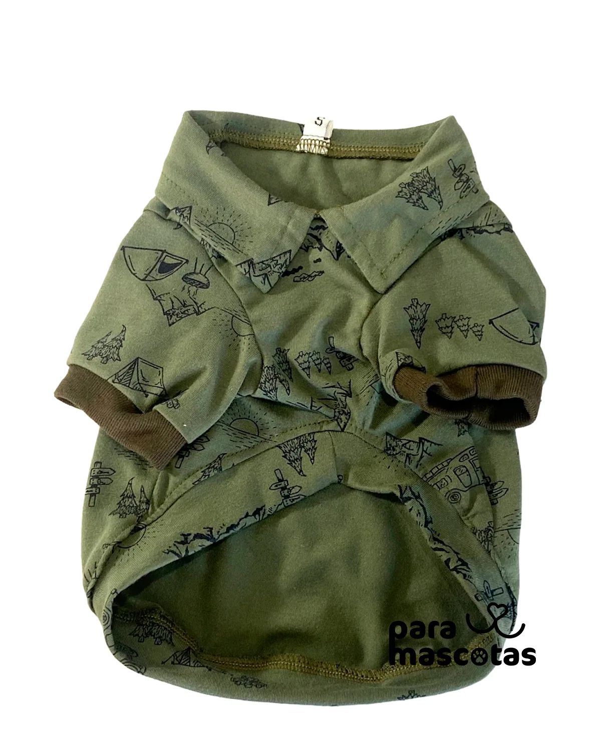 ParaMascotas Camiseta Polo Verde Militar S ropa Perro en ParaMascotasEC