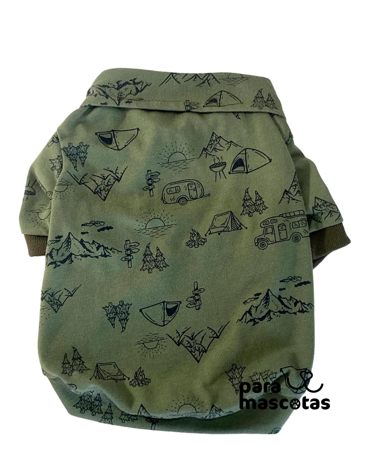 ParaMascotas Camiseta Polo Verde Militar S ropa Perro en ParaMascotasEC