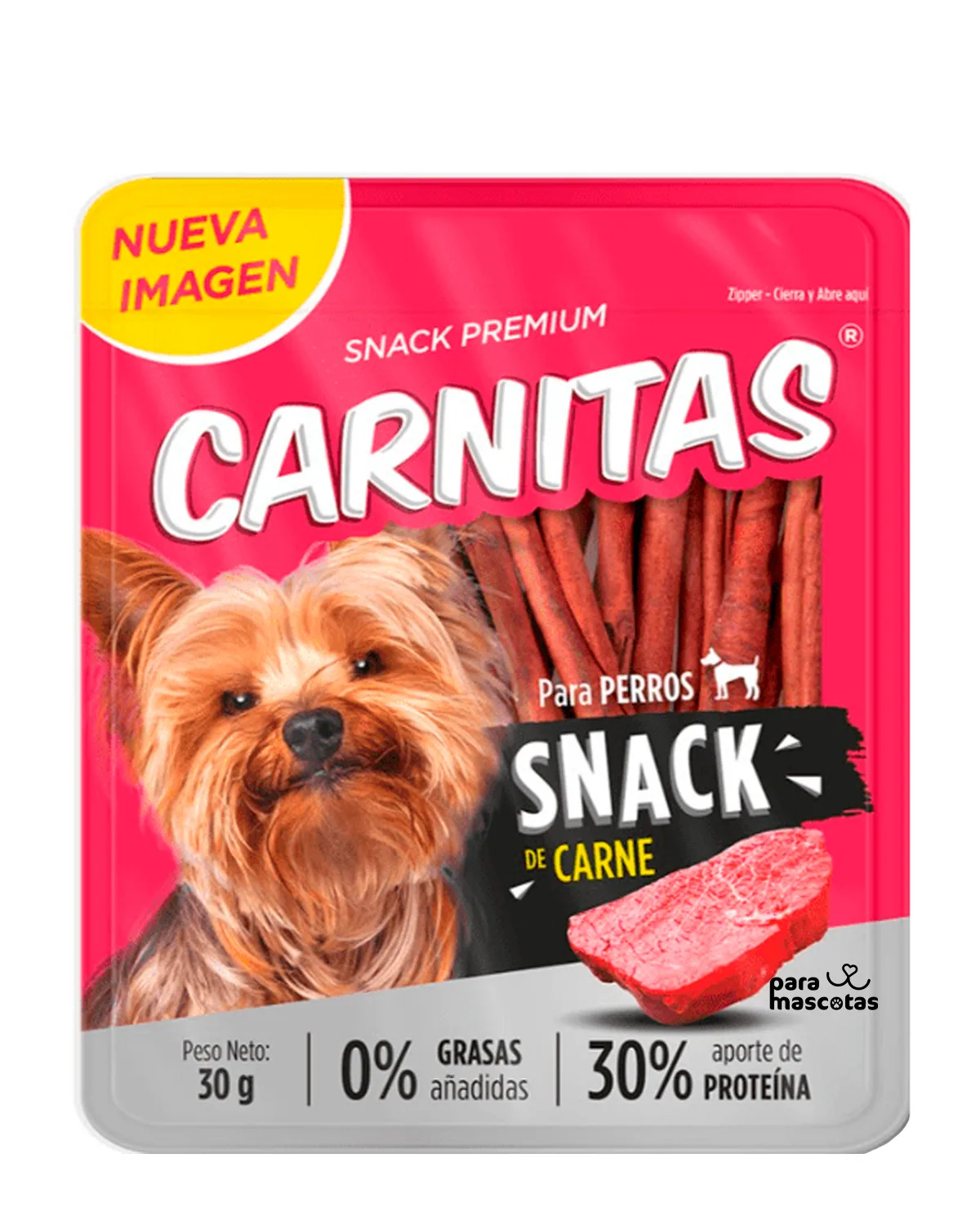 Mimma Carnitas Snack de Carne para Perros 30g 30 gr Alimento Perro en ParaMascotasEC
