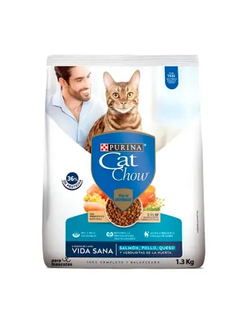 Purina Cat Chow Vida Sana Salmón, Pollo y Queso 1.3 kg Alimento Gato en ParaMascotasEC