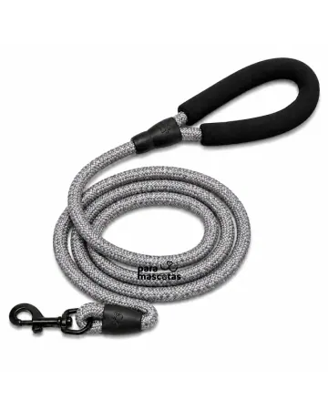 ParaMascotas Correa de cuerda trenzada Gris 0.8 cm de diámetro × 150 cm de largo Gris Accesorios Perro miniatura en ParaMascotasEC