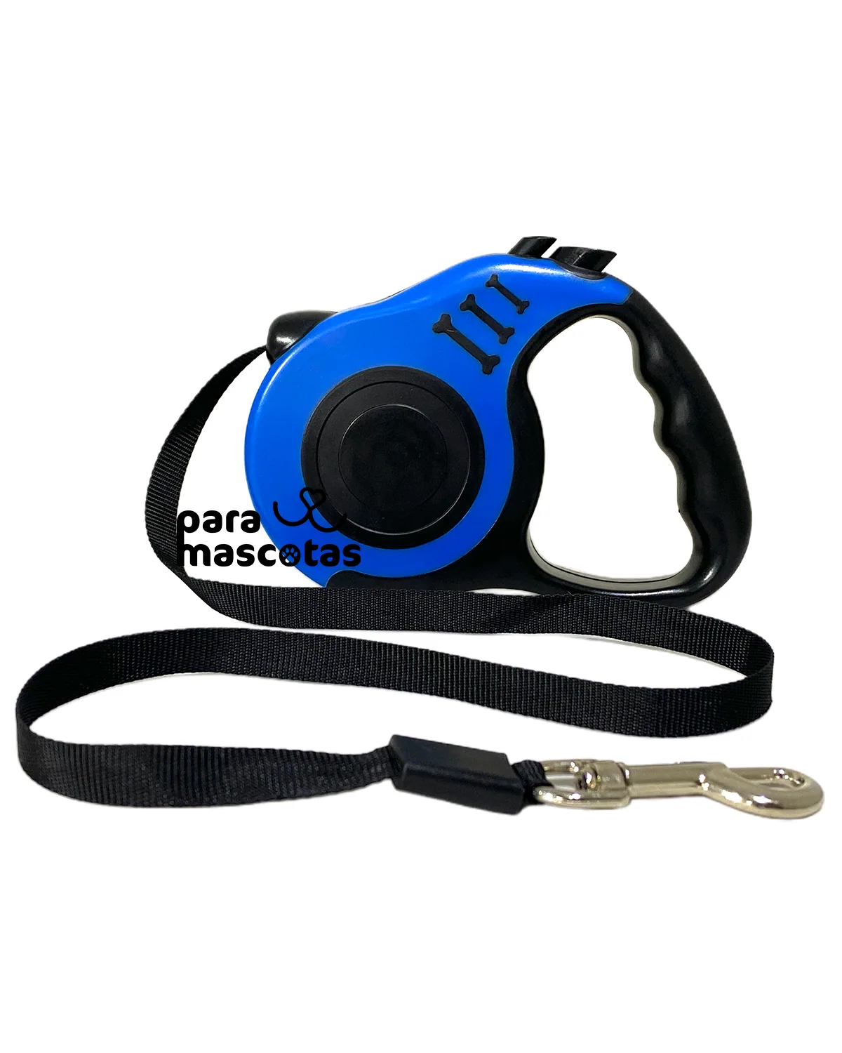 ParaMascotas Correa extensible de 3 metros AZUL accesorios Perro en ParaMascotasEC