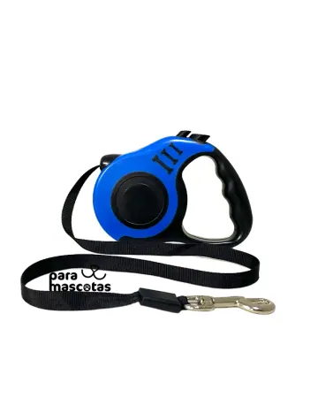 ParaMascotas Correa extensible de 3 metros AZUL accesorios Perro en ParaMascotasEC