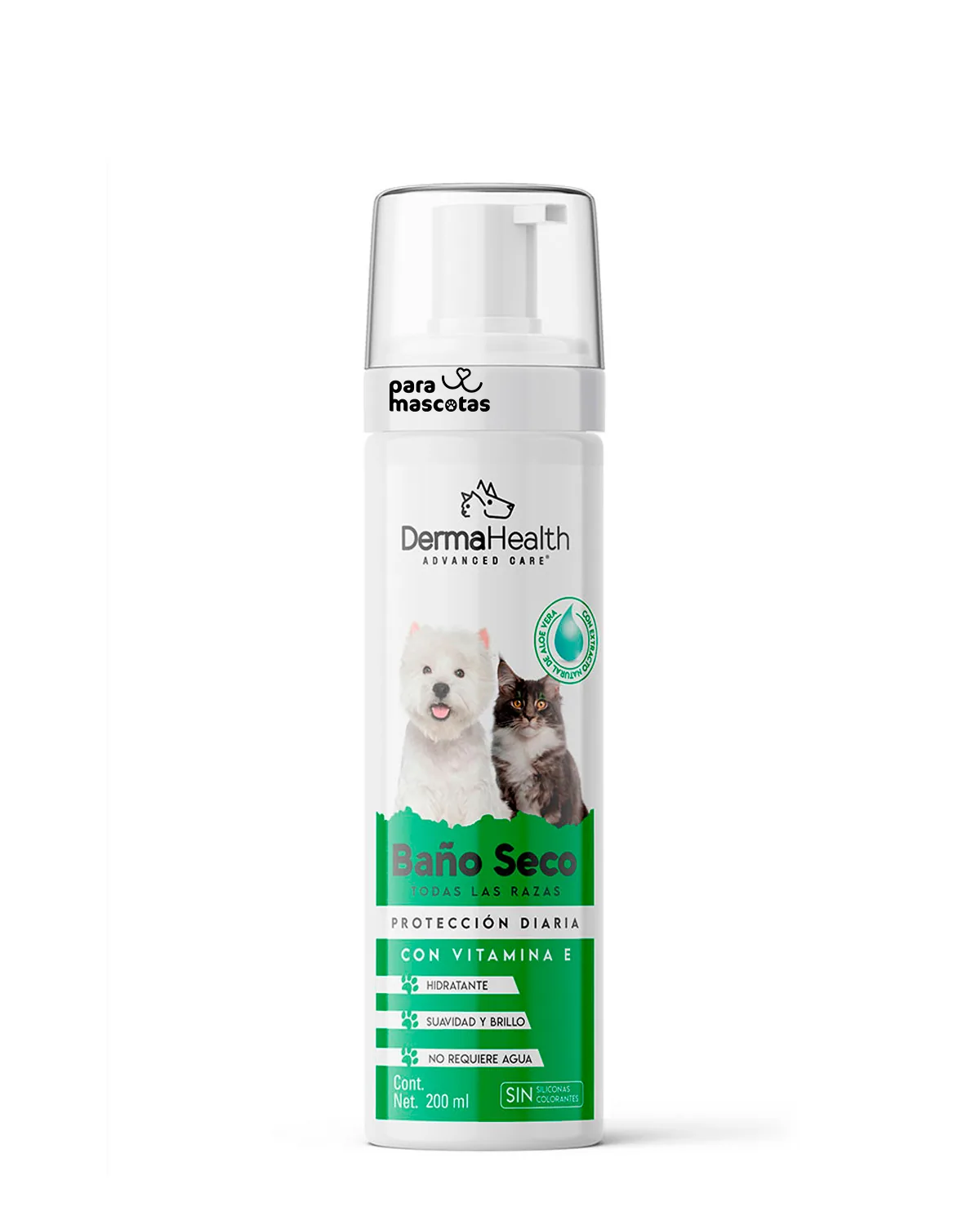 DermaHealt Dermahealth Advance Care Baño Seco 200 ml Higiene Perro en ParaMascotasEC