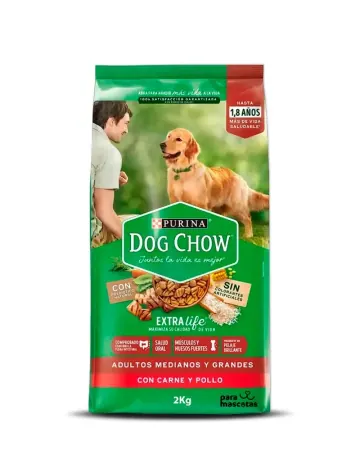 Dog Chow Dog Chow Adultos Razas Medianas y Grandes 2 kg Alimento Perro en ParaMascotasEC