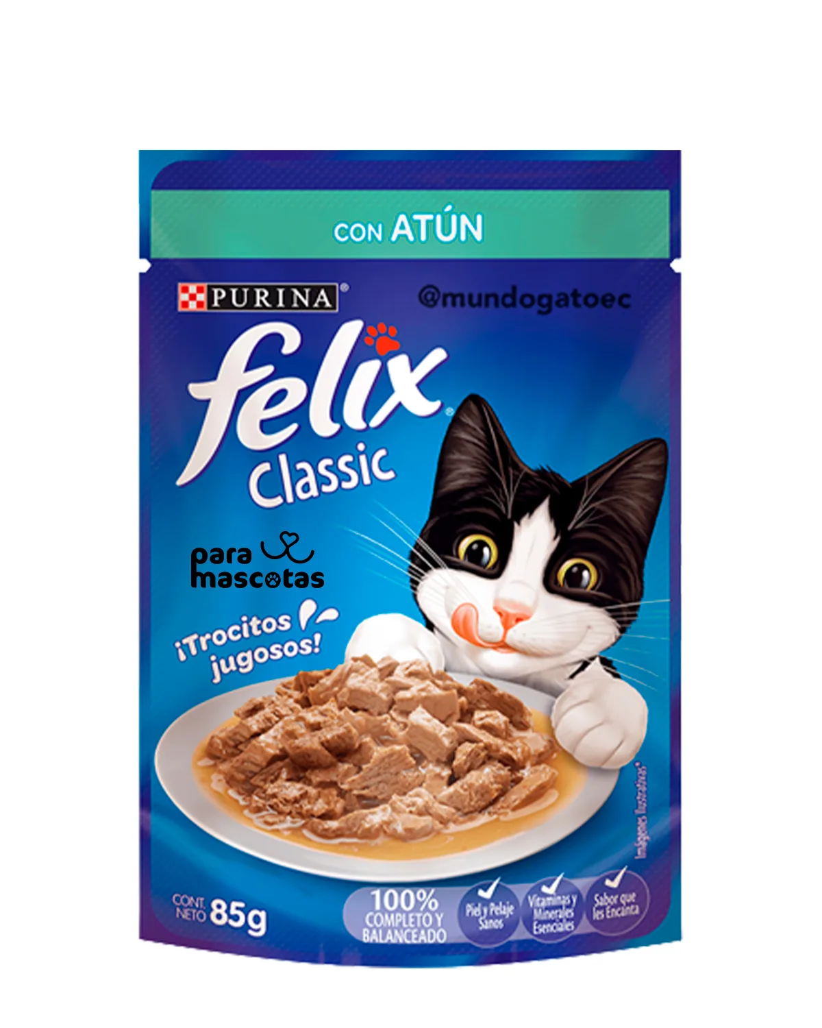 Purina Felix Comida Húmeda para Gatos Atún 85 g 85 gr Alimento Gato en ParaMascotasEC