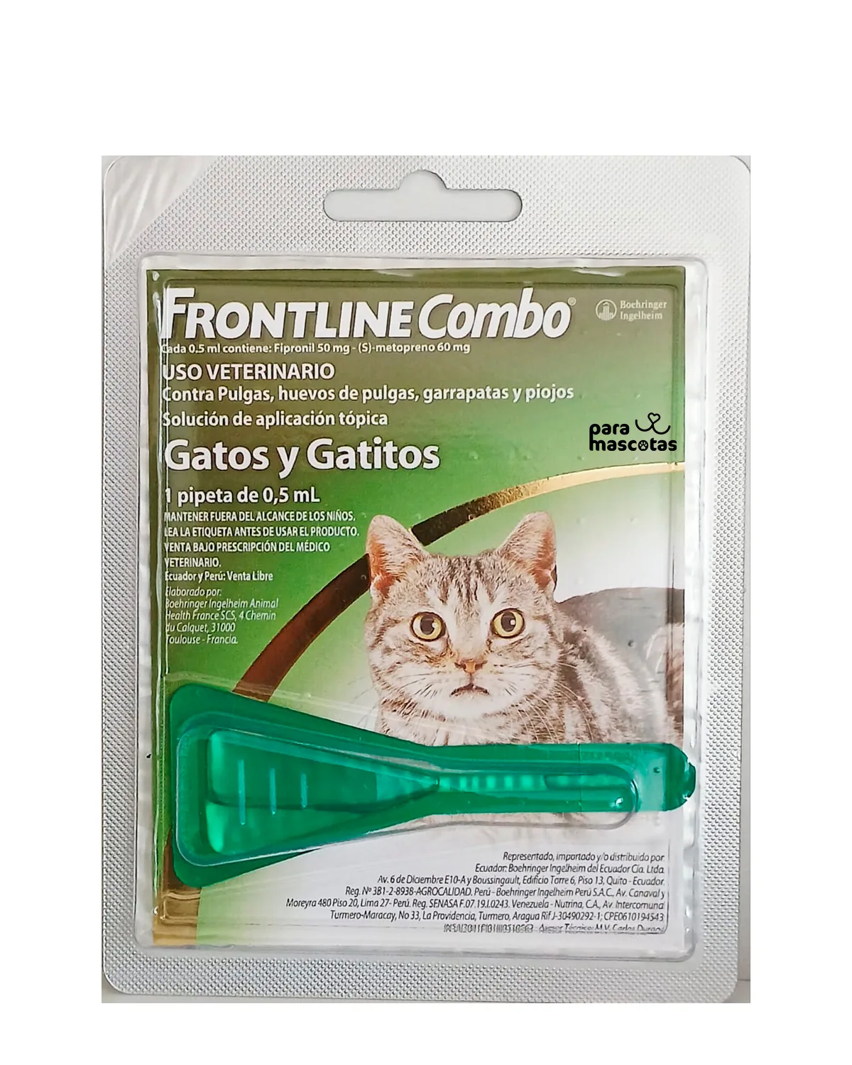 Generico Frontline Plus Pipeta Antiparasitario Externo para Gatitos y Gatos S Salud Gato en ParaMascotasEC