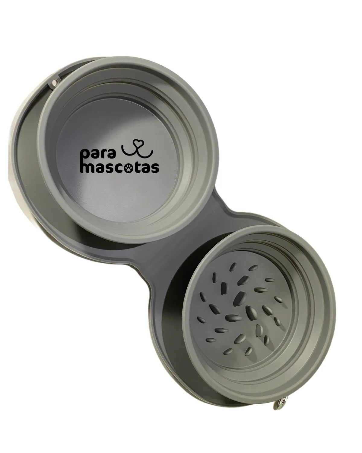 ParaMascotas Kit de Platos Plegables Gris 350 ml GRIS accesorios Perro en ParaMascotasEC