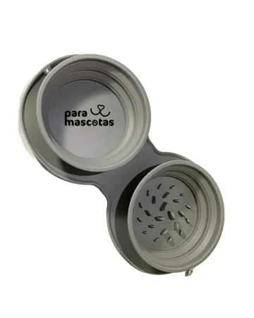 ParaMascotas Kit de Platos Plegables Gris 350 ml GRIS accesorios Perro en ParaMascotasEC