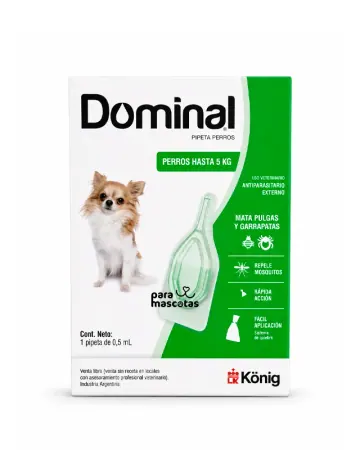 Dominal Pipeta Dominal Antiparasitario Externo para Perros 0.5 ml Salud Perro miniatura en ParaMascotasEC