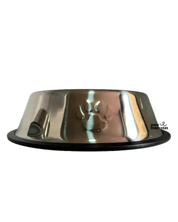 ParaMascotas Plato de Acero Inoxidable con Base Antideslizante de 18 cm 18 cm accesorios Perro en ParaMascotasEC