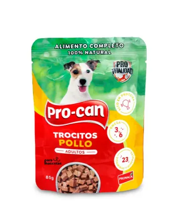 Pro-Can Procan Comida Húmeda Adulto Perros Pollo 85 g 85 gr Alimento Perro en ParaMascotasEC